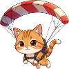 Katzen Fallschirm Paraglide Katze Abenteuer