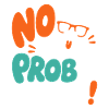 Lama mit Peace-Zeichen – No Prob Llama