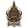 Bangkok Dämonenmaske Goldrelief