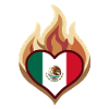 Flammenherz Mexikoflagge