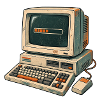 Retro-Computer Pixelästhetik