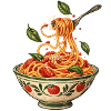 Spaghetti Schüssel Illustration
