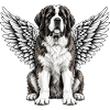 Berner Sennenhund Engel Abschied Flügel