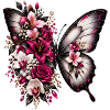 Flügelpoesie Blüten-Schmetterling