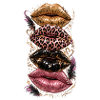 Glamour Lippenkollage Leopardenglanz