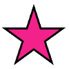 Pink Star auf Schwarz