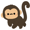 Spider Monkey Cartoon Charm