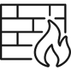 Firewall-Schutzlinien-Symbol