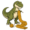 Strickender T-Rex
