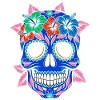 Halloween Sugar Skull pastell