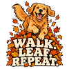 Walk. Leaf. Repeat. – Hund im Herbstlaub