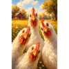 Sunlit Hen Quartett