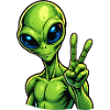 Alien Peace Zeichen