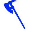 Blaue Axt Silhouette