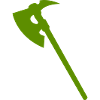 Grüne Axt Silhouette