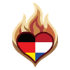 Deutschland Niederlande Flammenherz