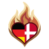 Flammendes Herz Deutschland-Dänemark