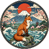 Fuchs vor dem Fuji