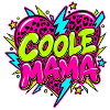 Coole Mama Neonherz Leoparden