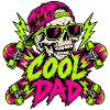 Neon Skull Dad Skater