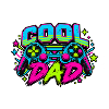 Retro Papa Neon Gaming