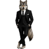 Wolf im eleganten Anzug