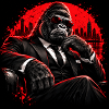 Red Black Business Gorilla