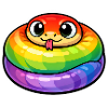 Rainbow Coil Serpent Cartoon