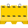 Gelbes Straßenbau-Barriere-Symbol