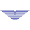 Blaues Strahlen-V Design