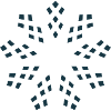 Dunkelblaue Geometrische Schneeflocke