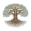 Lebensbaum Kreuz Christliches Symbol