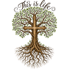 Religion Baum Kreuz Spruch