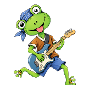 Frosch mit Gitarre  Musikfrosch