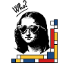 Mona Lisa mit Mondrian-Brille