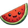Kawaii Wassermelone Scheibe