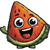 Lachende Wassermelonenscheibe