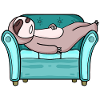 Faultier auf dem Sofa