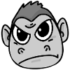 Gorilla Tier Affe Wütend