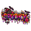 Spooky Katzen Neon-Drip