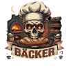 Totenkopf Bäcker Motiv