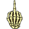 Skeletthand Mittelfinger