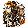 Spooky Hoots Halloween Eulen Trio