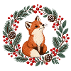 Fuchs im Winterkranz