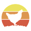 Huhn Silhouette Retro