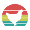 Huhn Silhouette Retro