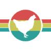 Huhn Retro Silhouette