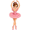 Rosa Balletttänzerin Design