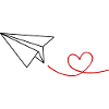 Papierflieger Love