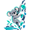 Süßer Koala beim Bouldern – Klettern Design